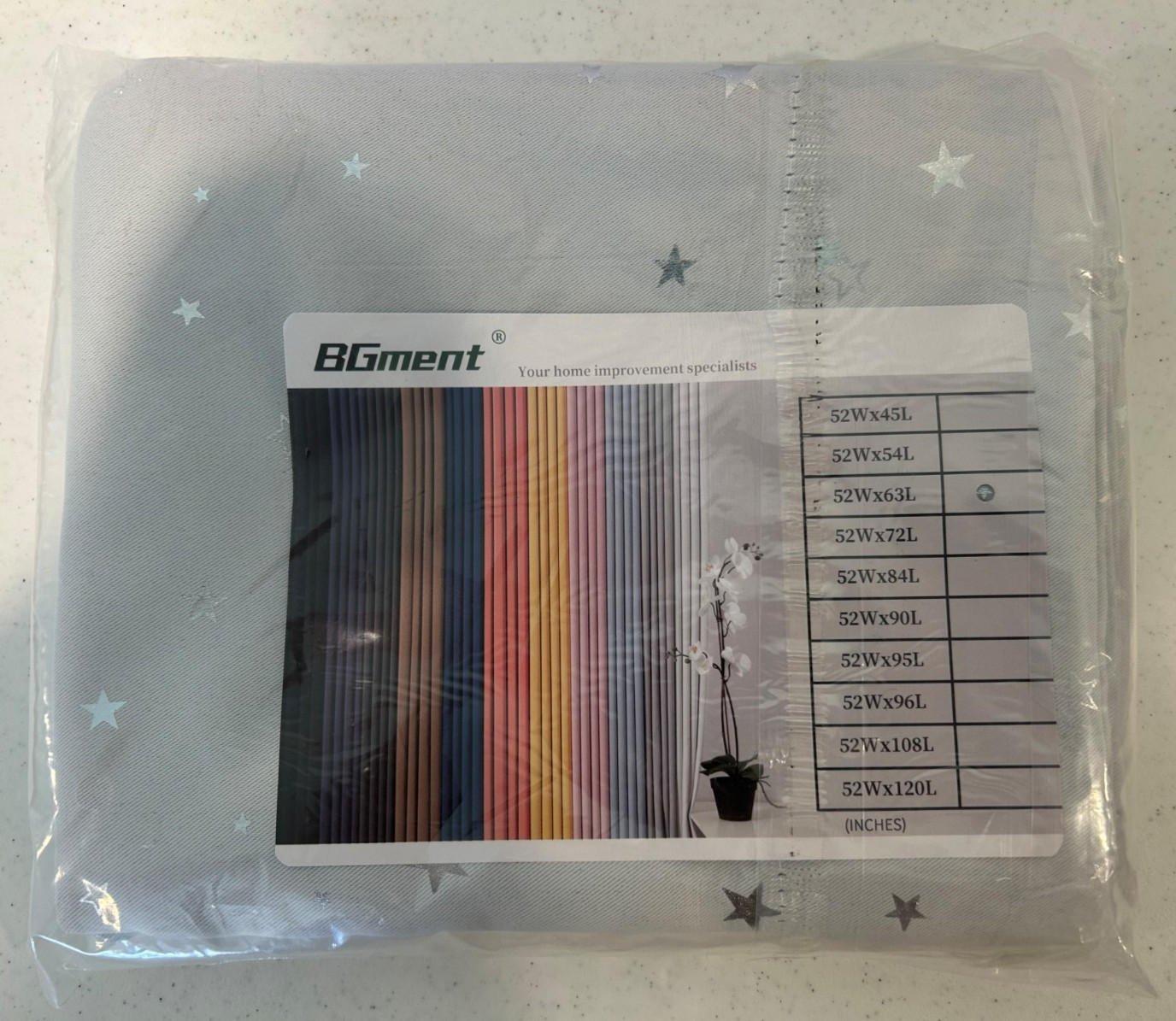 BGment Kids Light Grey Blackout Curtains 52 Wide x 63 Long New FREE SHIPPING