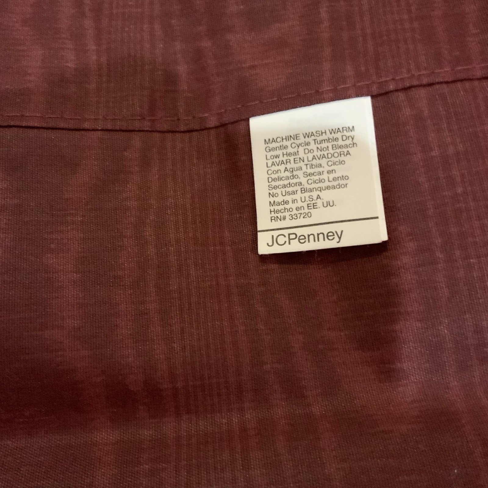 JCPenney Window Valances Burgundy Each 88 in Wide X 18 in Set Of 3