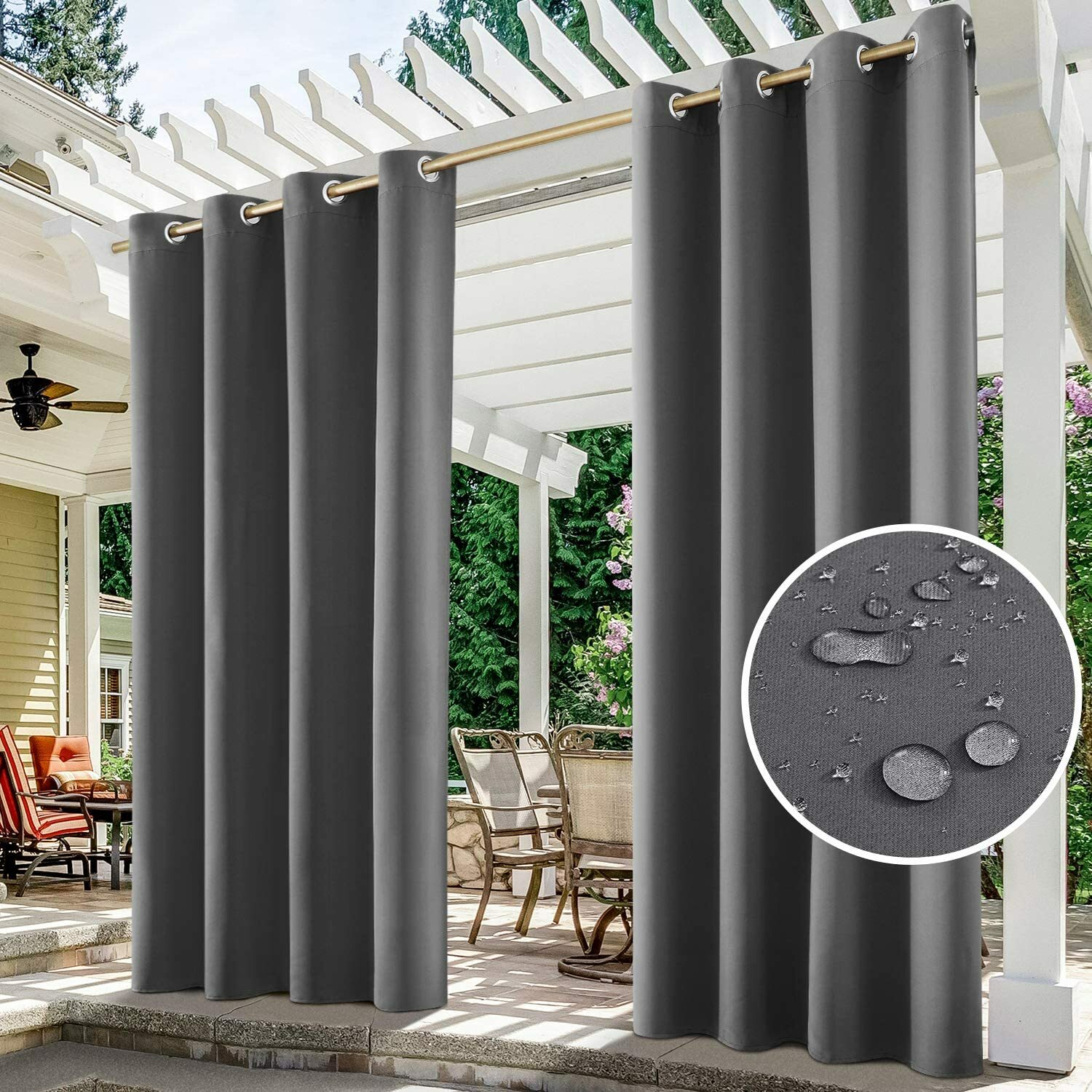 Waterproof Outdoor Curtains for Patio – Thermal Insulated, Sun Blocking Drapes