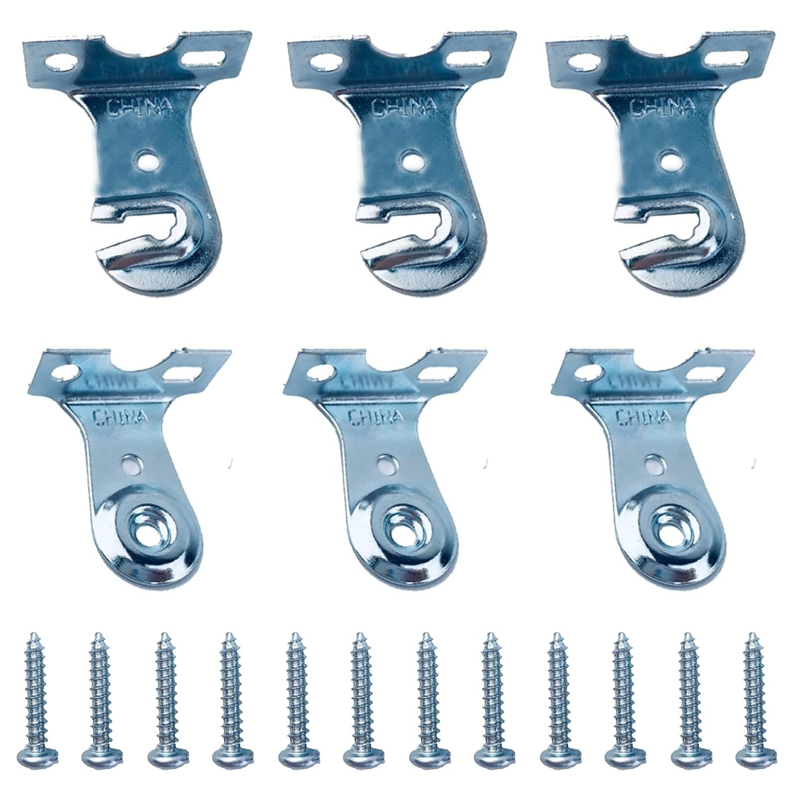 6pcs Metal Roller Window Shade Outside Mount Brackets Screws Sturdy Zinc Holder