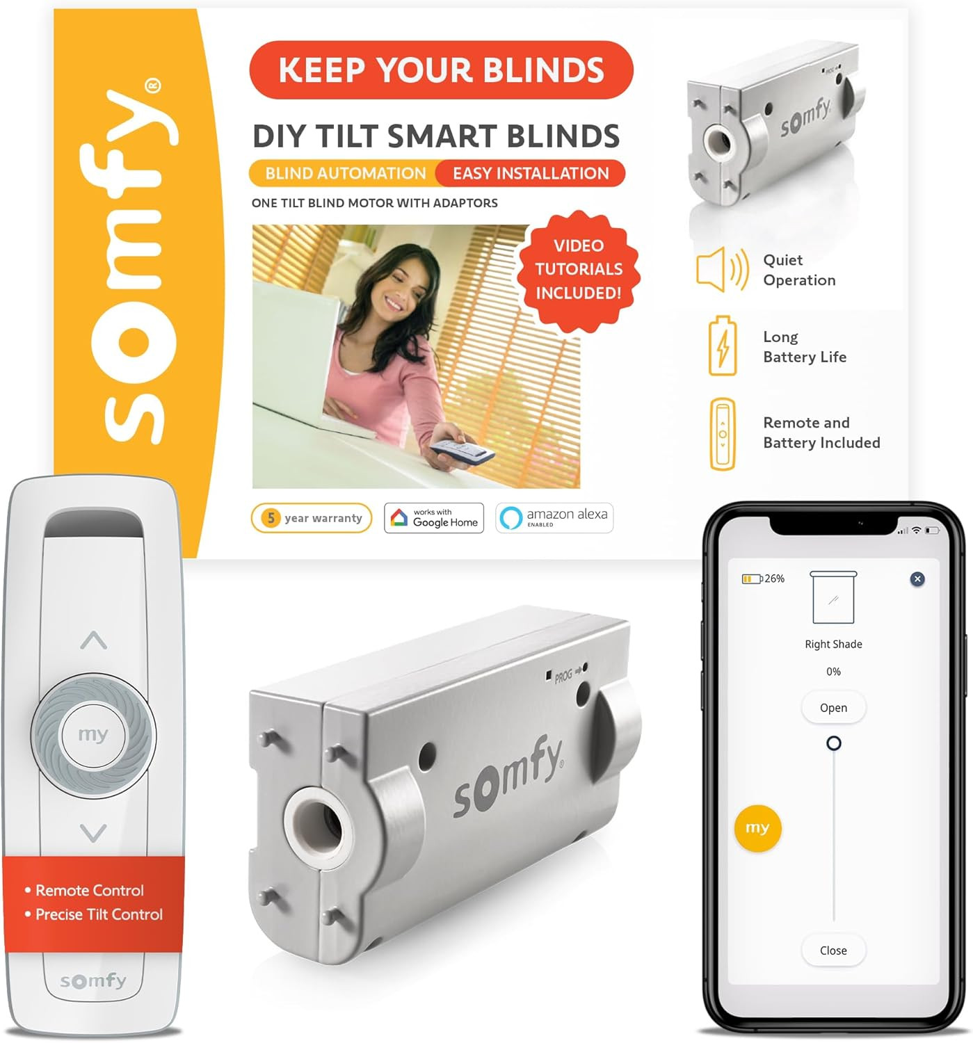 Smart Tilt Blind Motor Kit – Upgrade Your 2″ Blinds with Remote Control