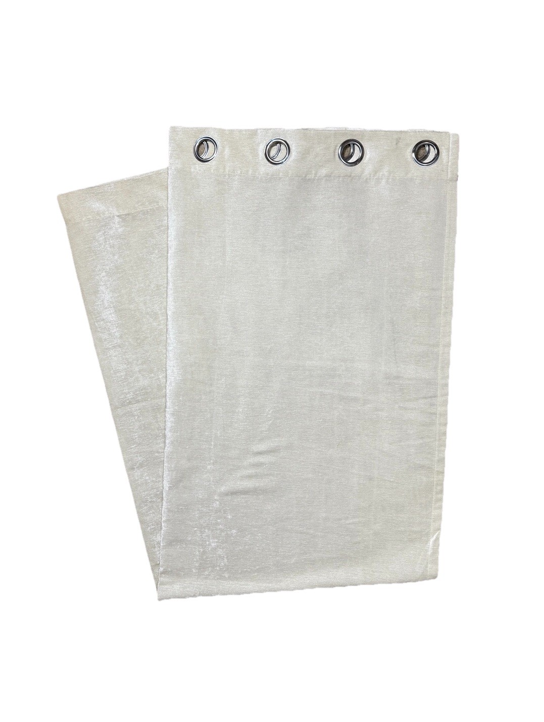 Set of 4 Ivory Chenille Curtains Panels Drapes Grommets Luxury Decor 86 Long