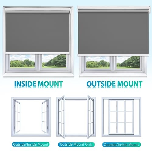 Motorized Roller Blinds with Remote Control for Windows, Blackout Smart