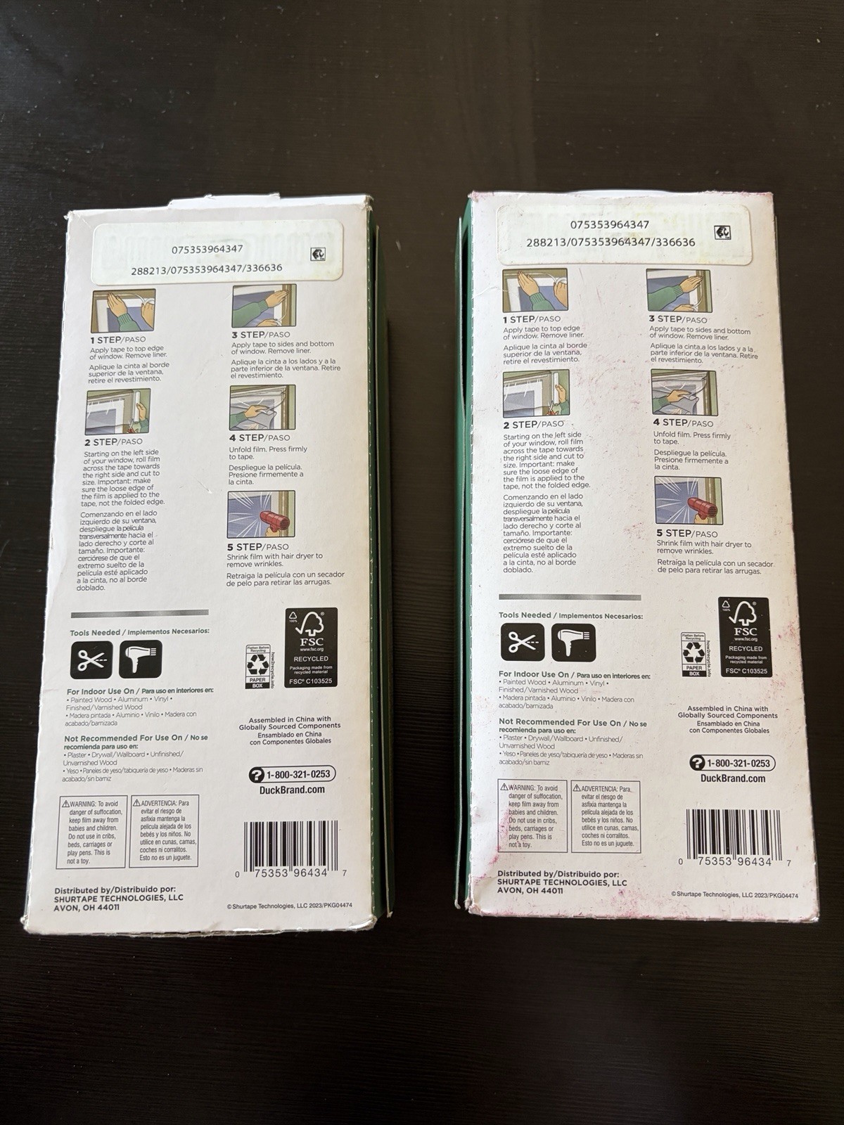 2 Box Lot – Duck Brand Indoor 62 inch x 420 inch 10 Window Insulation Kit NEW