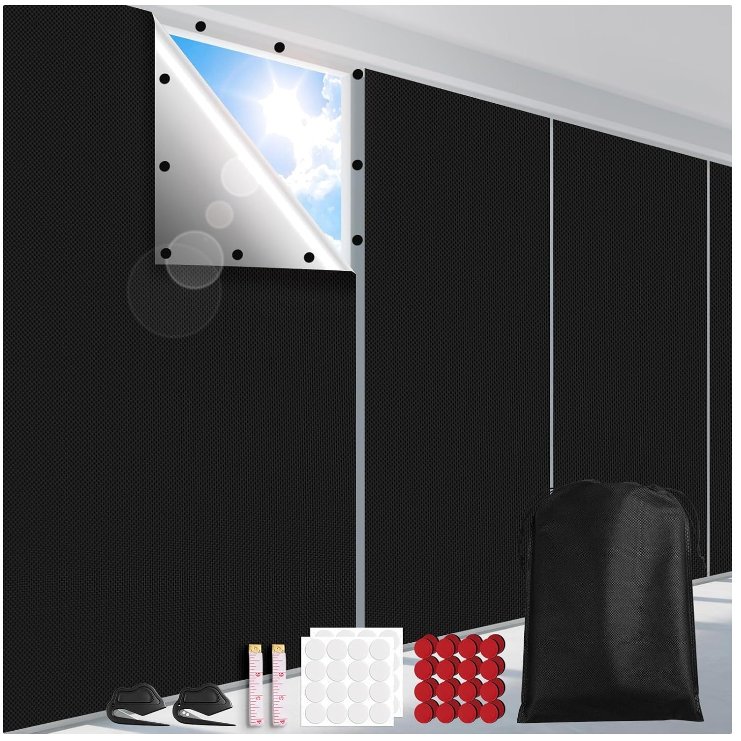 Portable Blackout Curtains – 100% Blackout, Cuttable Shade