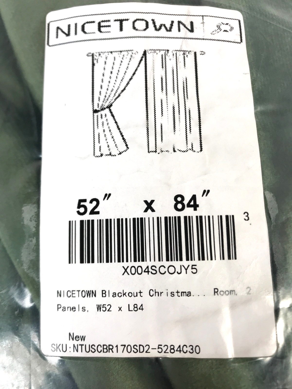 Olive Green Velvet Blackout Curtains 52″ x 84″ Bedroom Window Panel Pair 2 Pack