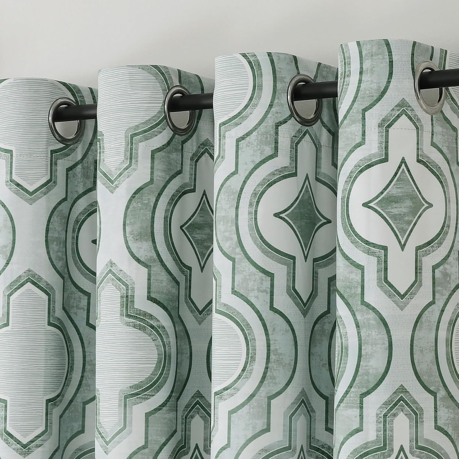 Airwill Blackout Curtains 84 x 52 Inches, 2 Panel Set, Grommet Top Window Green