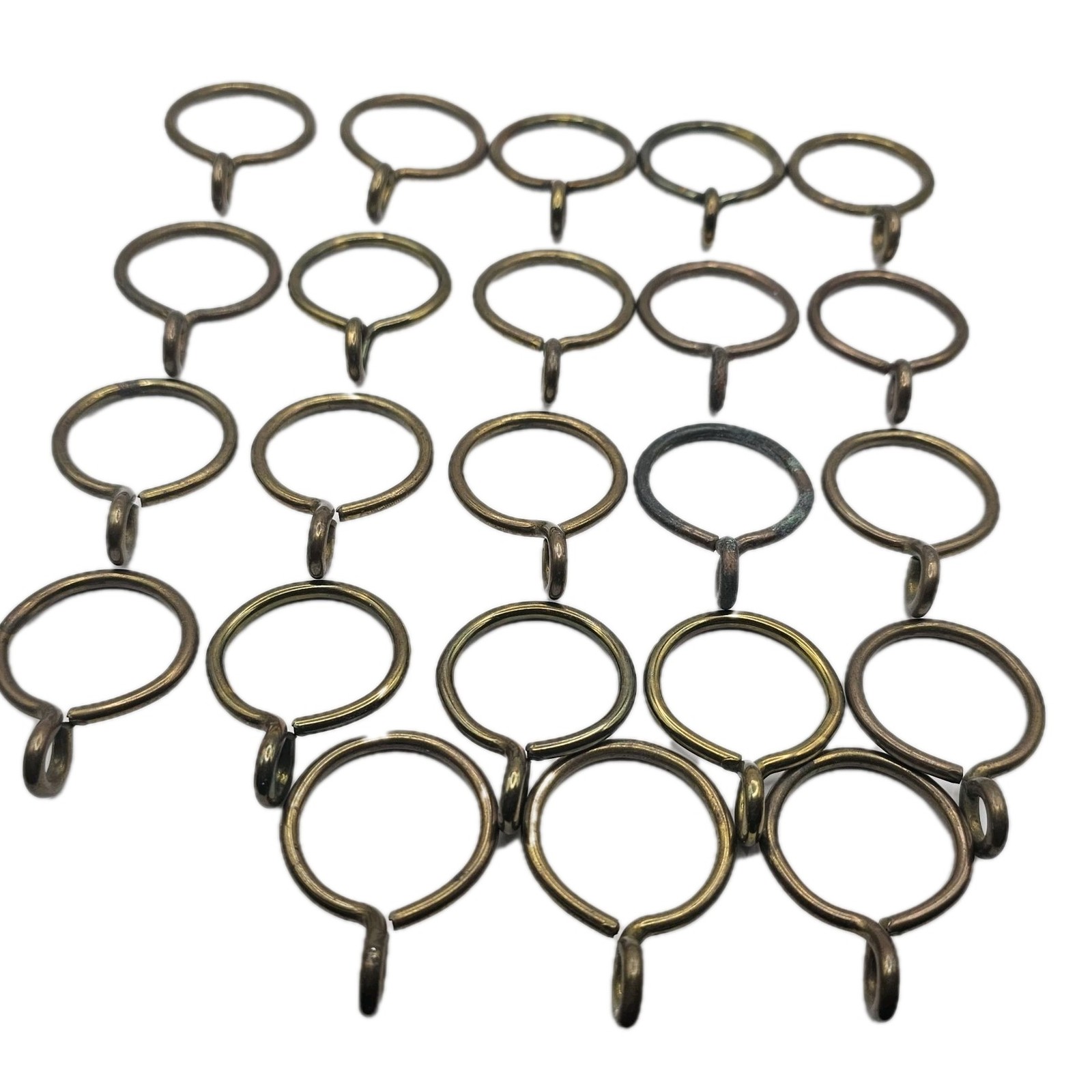 Drapery Eyelet Curtain Rings 1 1/4 ” Brass Ring for Curtain Hook Pins, Set of 23