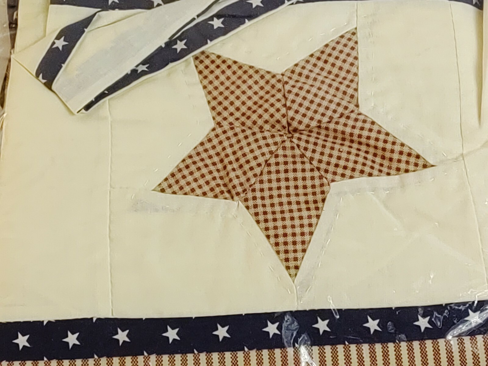 JC Penney Home Collection Bedding Coordinate 18×80 Window Valance Stars Stripes