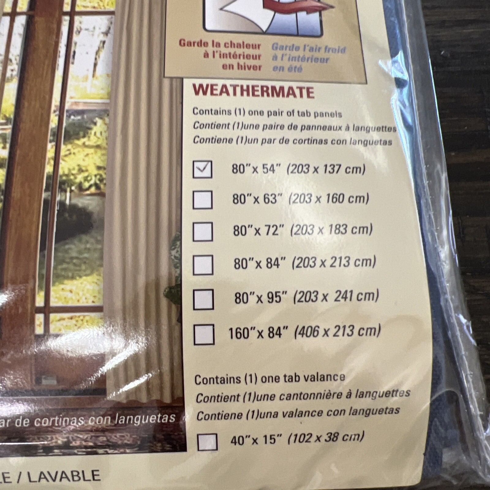 New Therma Logic Energy Efficient Insulated Curtain 80”x54” Color Blue Gray