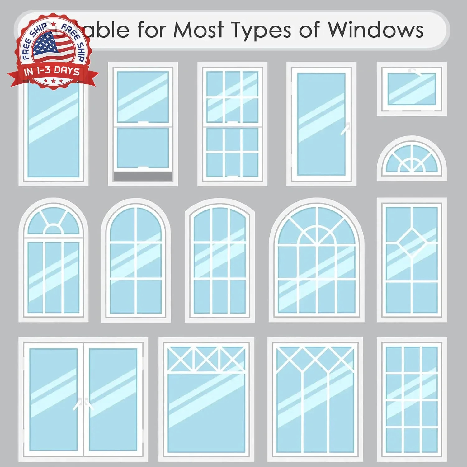 DKTIE Static Cling Decorative Window Film with Installation Tools Non Adhesive P