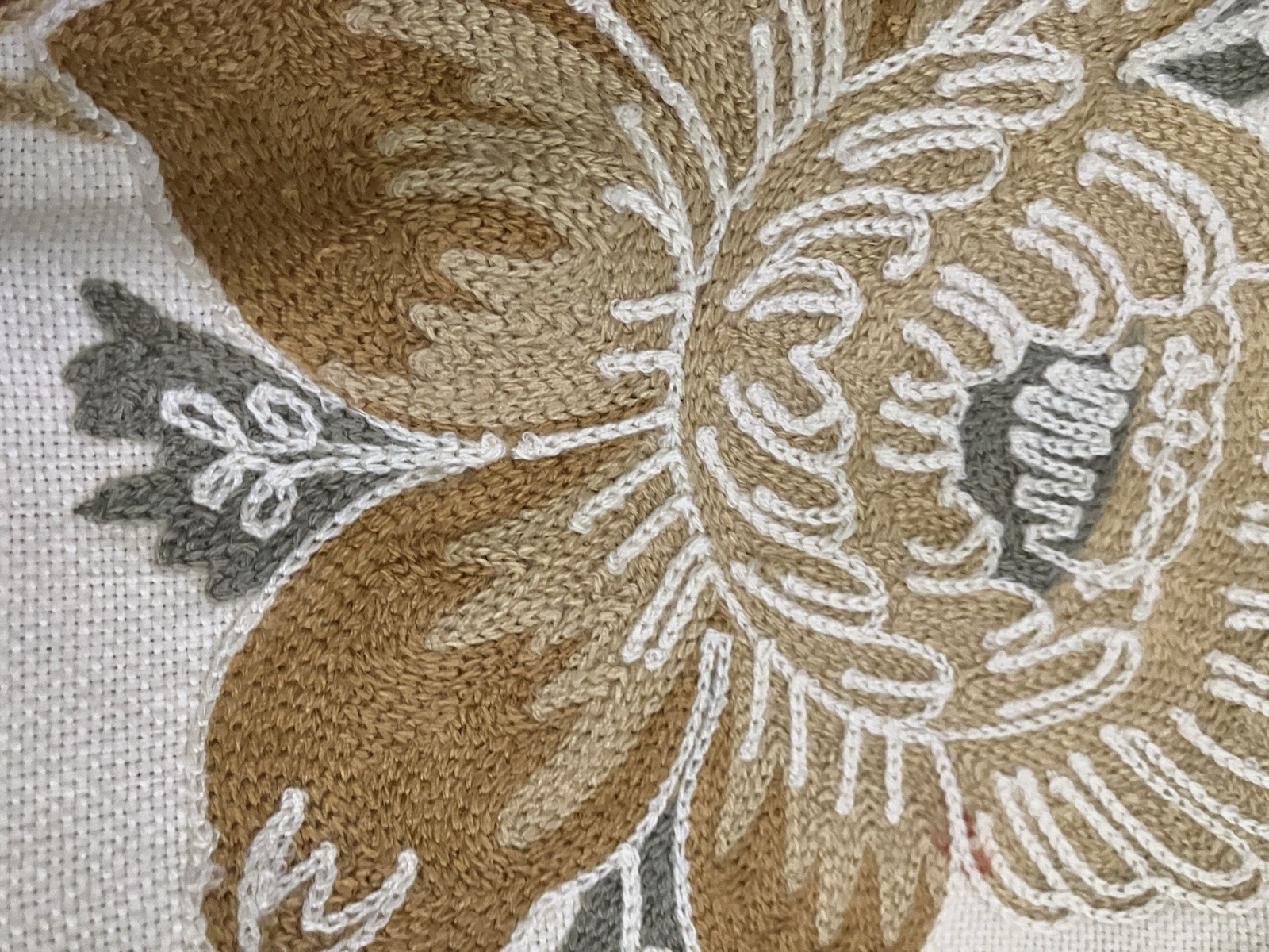 Pottery Barn Margaritte Embroidered Floral 2x Window Curtains Drape Panel 50×82”