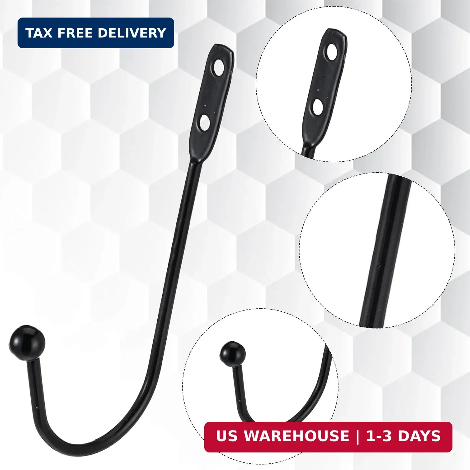 8 Pcs Metal Curtain Holdbacks, Curtain Tiebacks Wall Mounted Curtains Hooks Deco