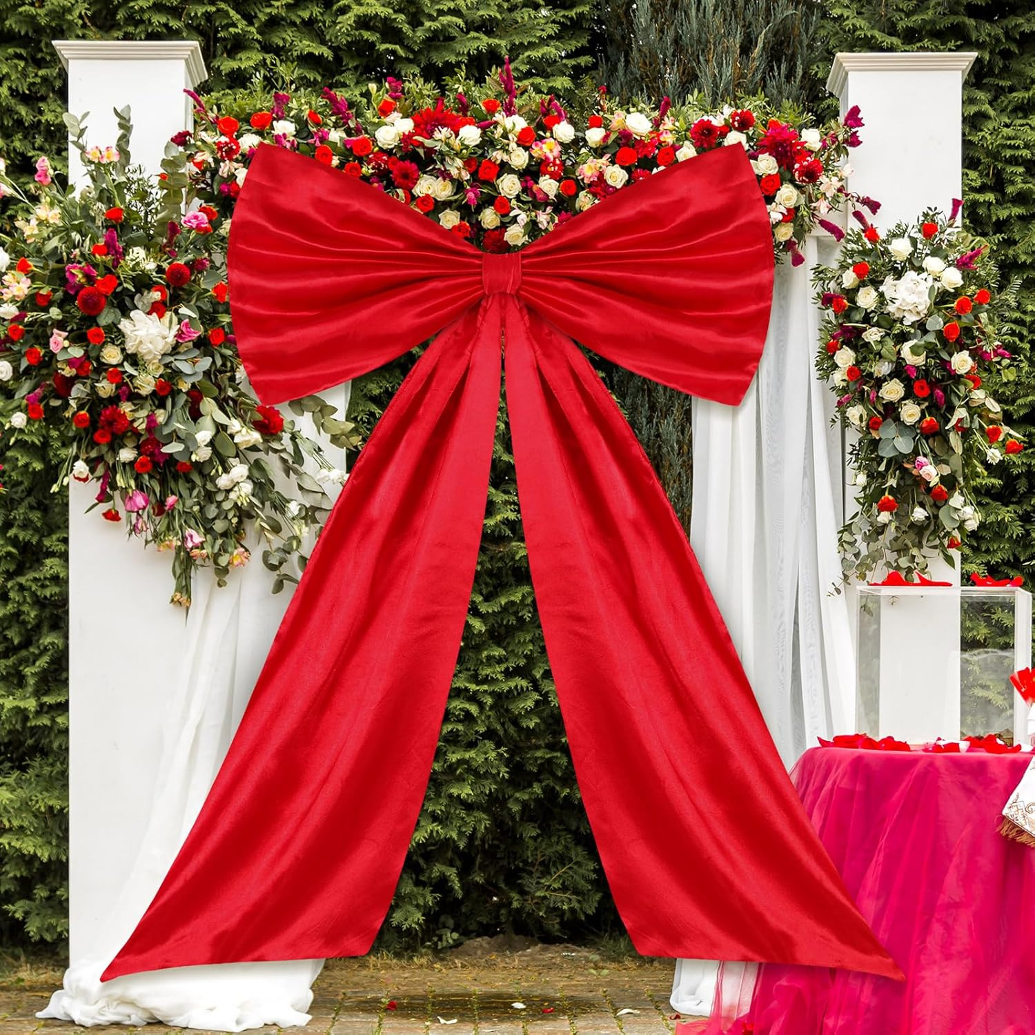 Big Red Bow 42 X 27 Inch Wedding Party Decorations Extra Large Red Bows Decor Bi