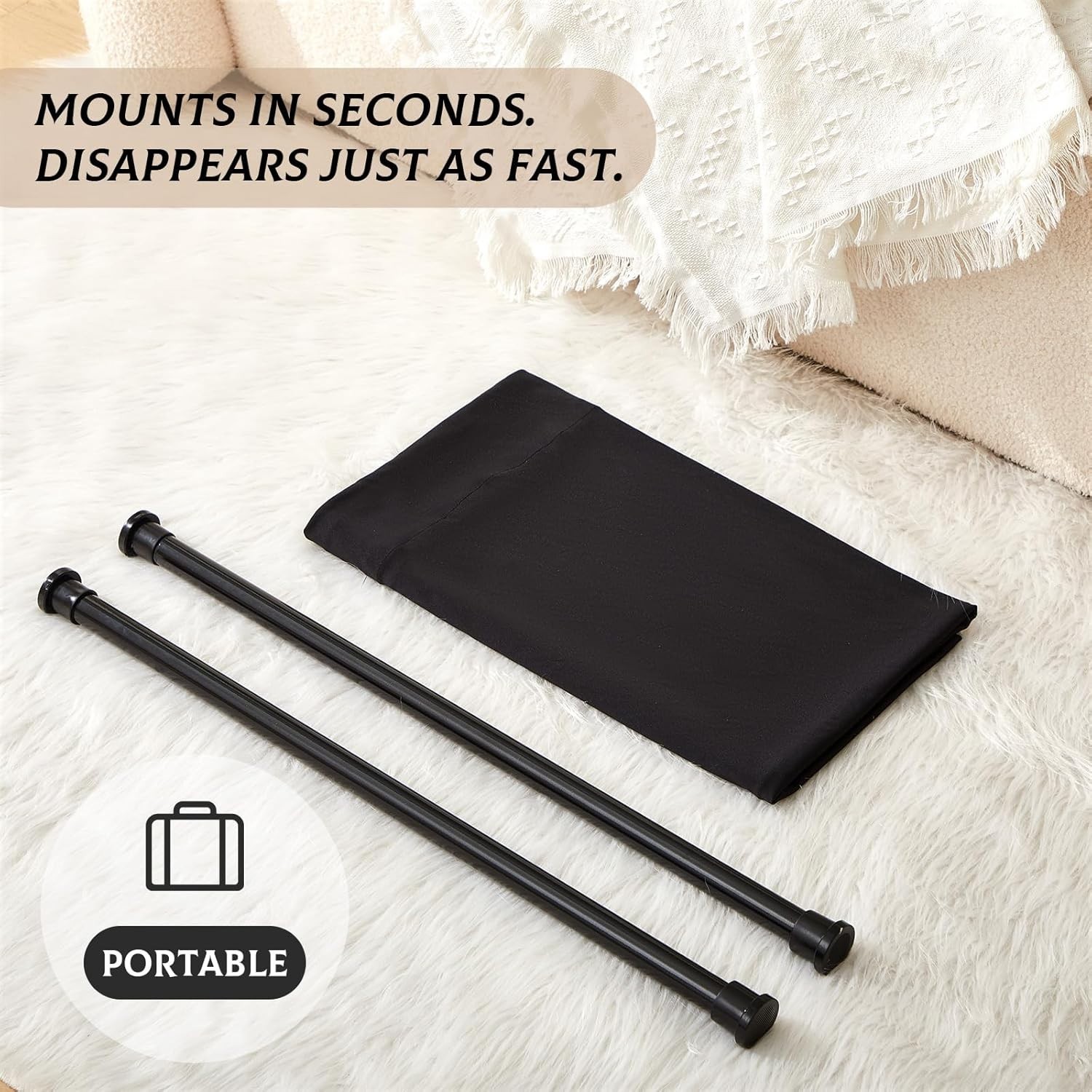 Intimate Glory Hole Wall Kit – Adjustable & Portable BDSM Toy 28-46” Black