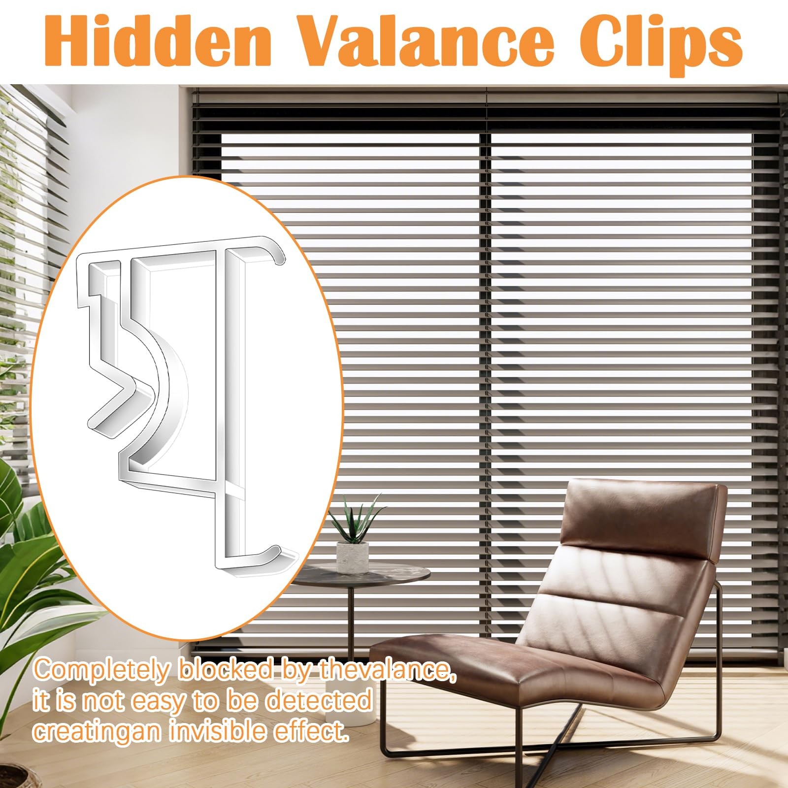 12pcs Valance Clips for Levolor Blinds,2 Inch Clear Blind Clips Plastic Hidde…