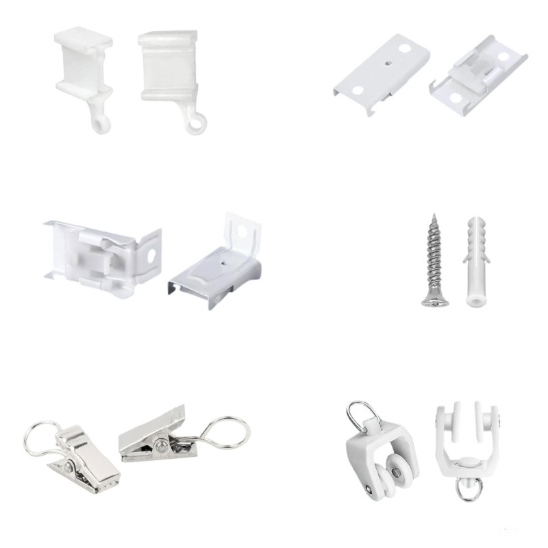 Adjustable Curtain Rail Assembly Bendable Curtain Rail Hardware Easy to Install