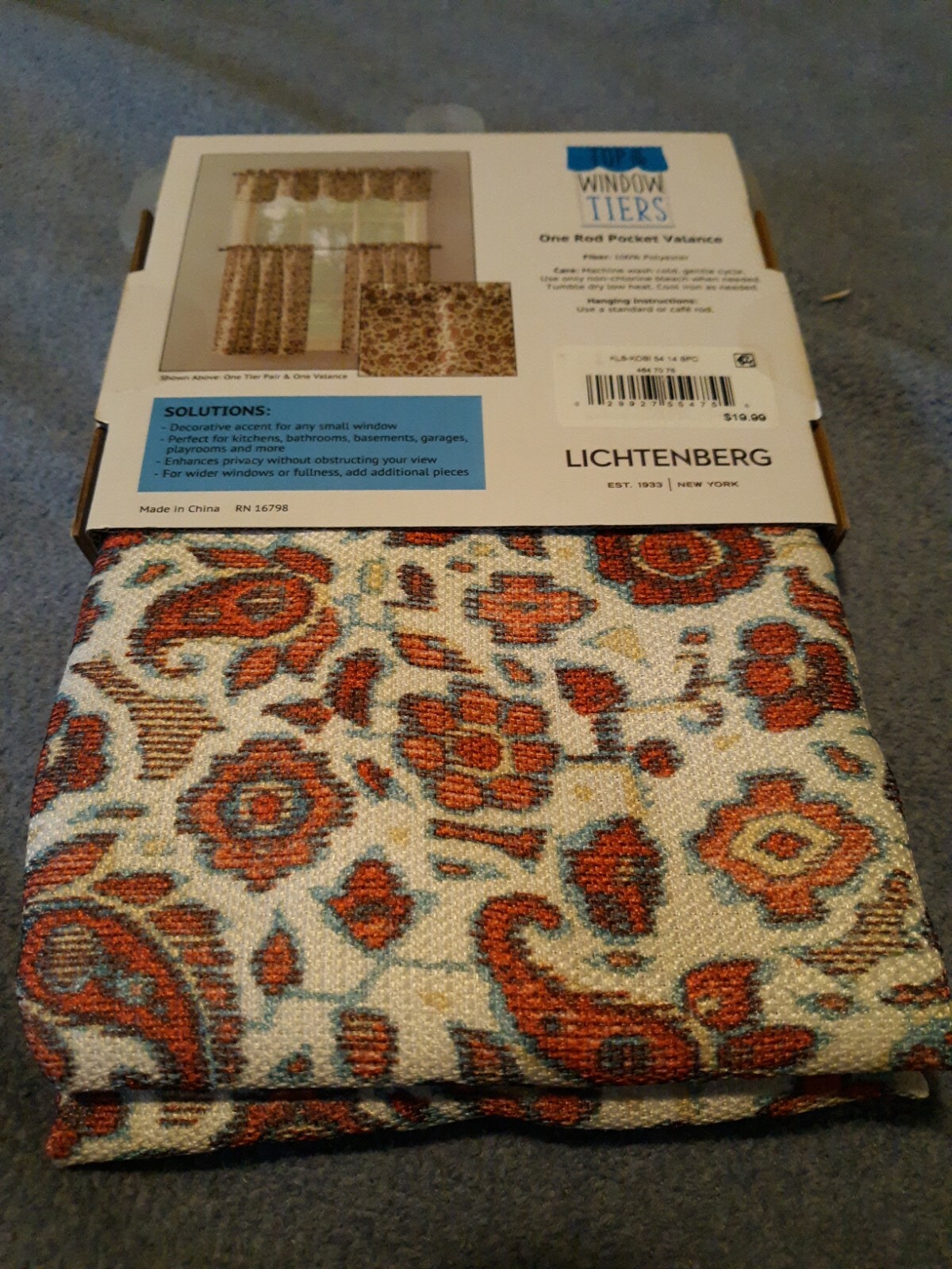 Window curtain Kobi Floral Valance Flowers Lichtenberg new