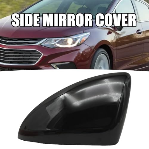 Black ABS Side Mirror Cap Replacement, Mirror Cap Trim Housing Black Left Side