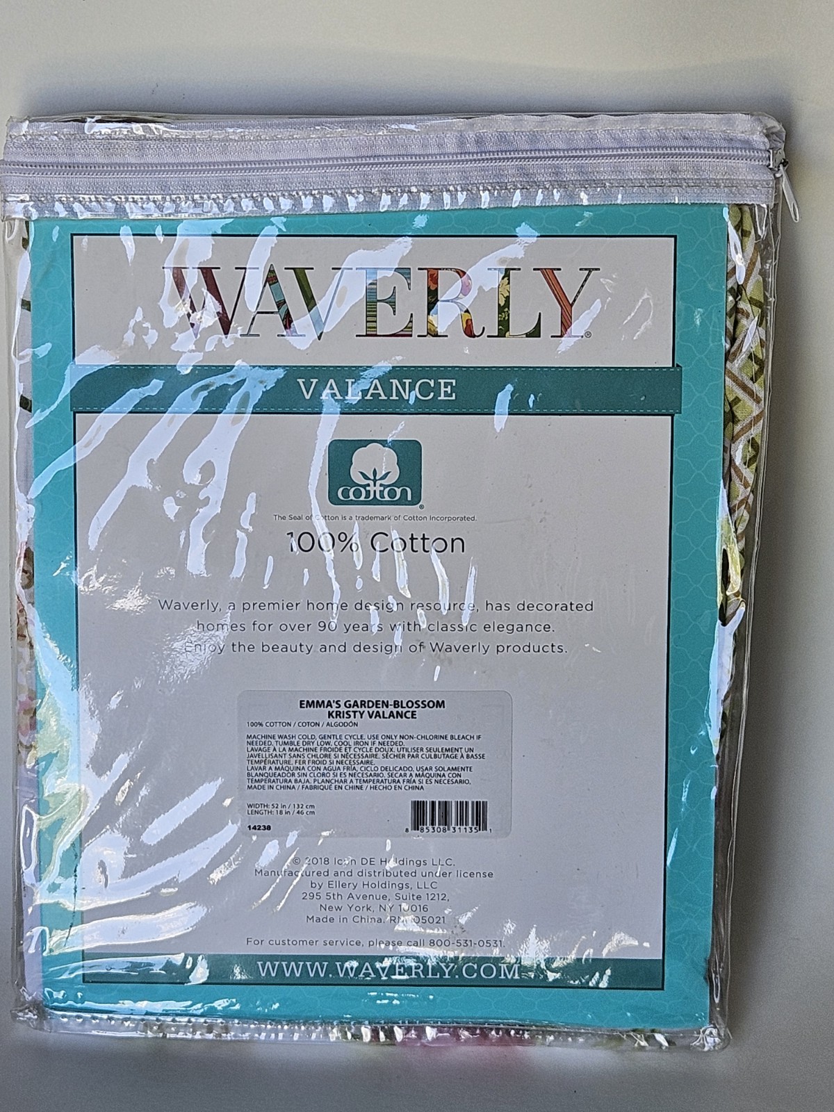 Waverly EMMA’S GARDEN Curtain Panel BLOSSOM Cottagecore Pink Rose Floral 52×84