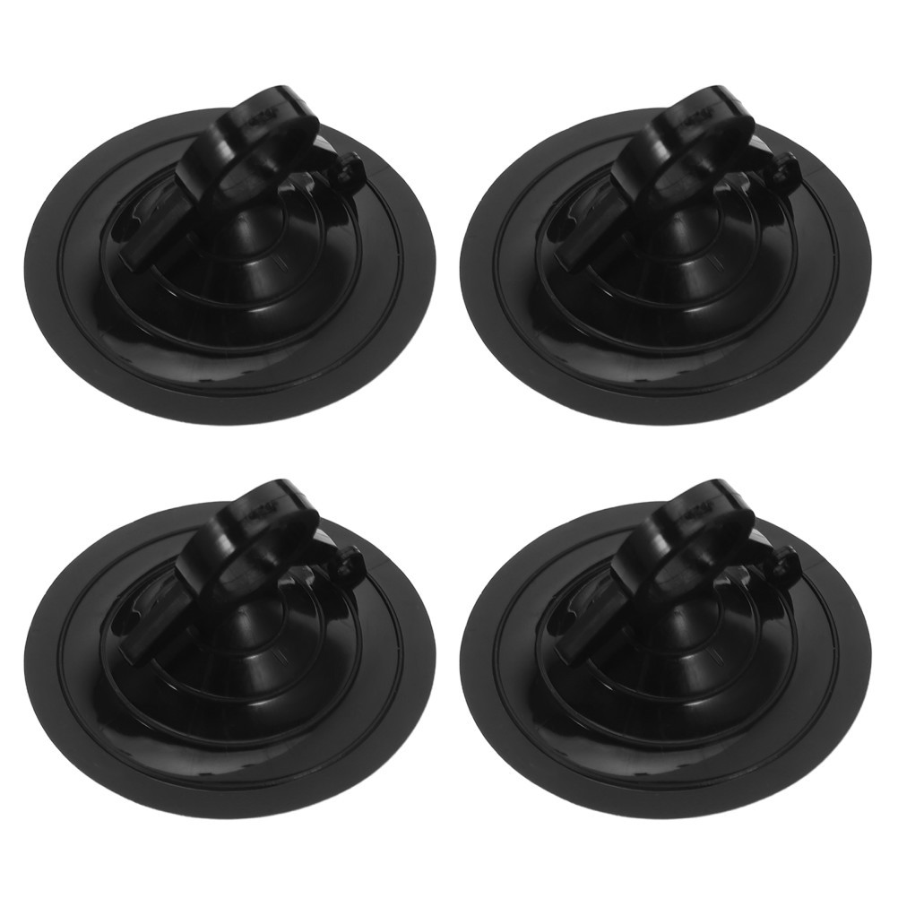 4Pcs Reusable Automotive Suction Cups Car Window Holder Strong Suction Black