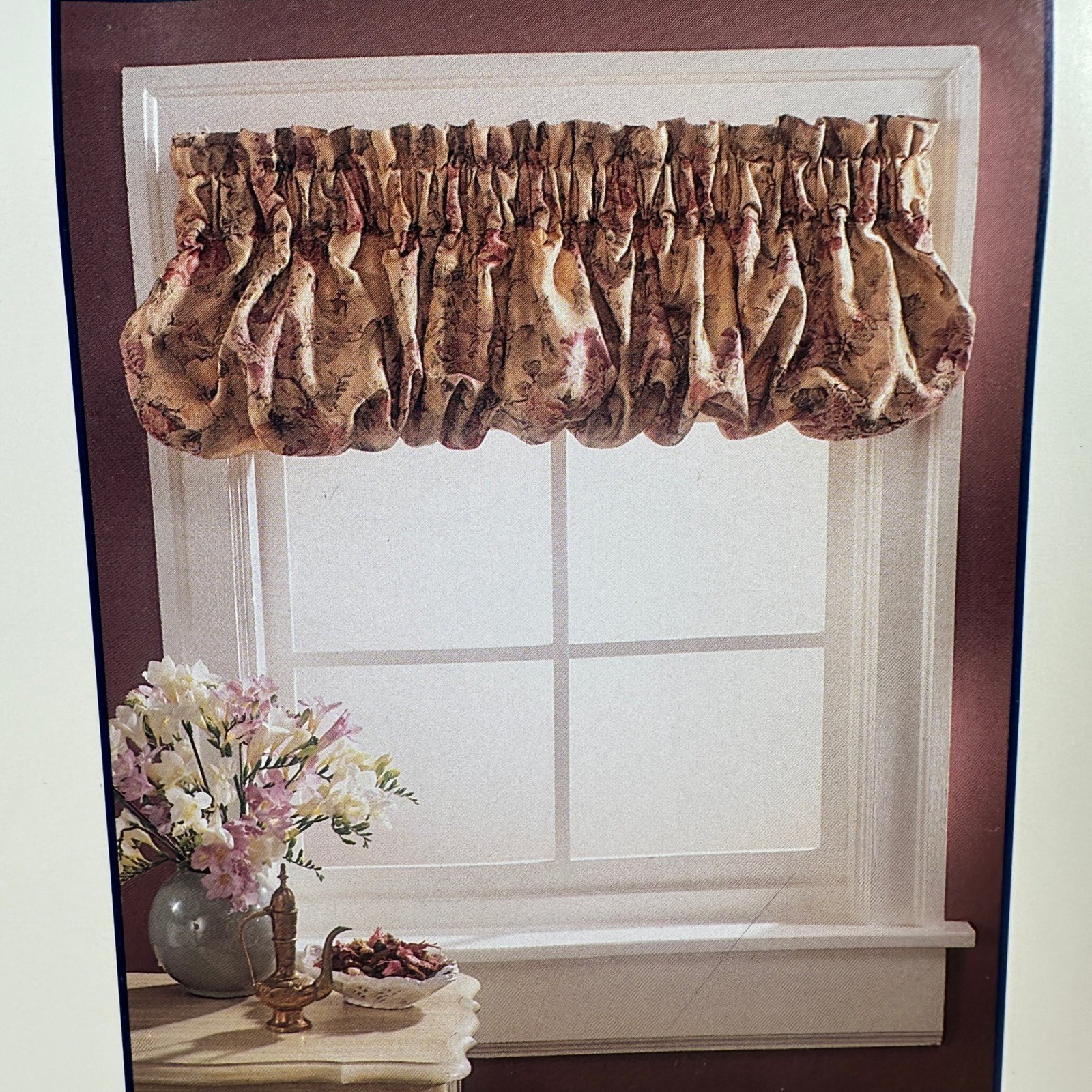 NWT VTG Galleria One Doulton Tapestry Balloon Valance Panel Floral 60×16 Mervyns