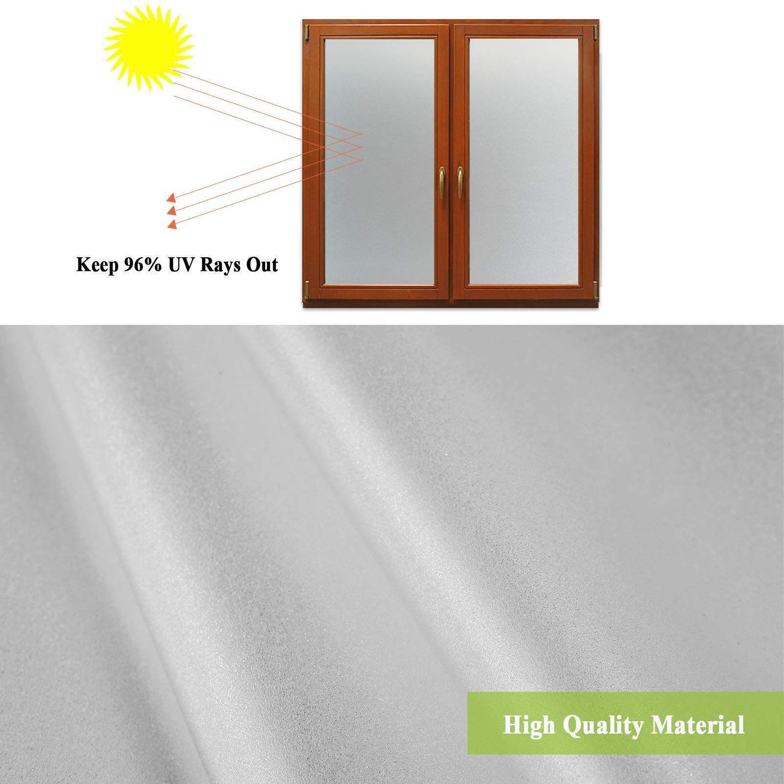 Frosted Window Film,Privacy Static Cling Glass Door Film,Removable Stained Gl…