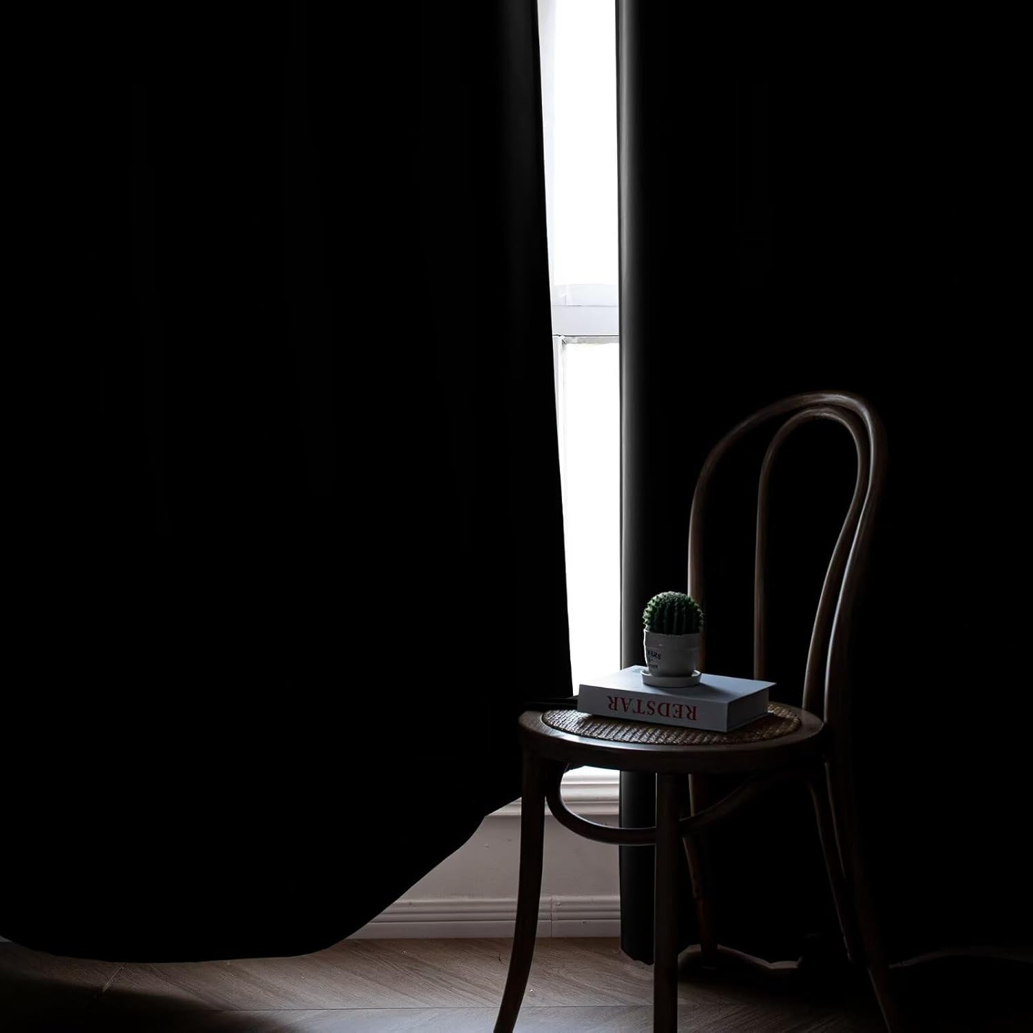 Black Curtains 96 Inches Long for Bedroom, Black Out CurtainsThermal Insulated B