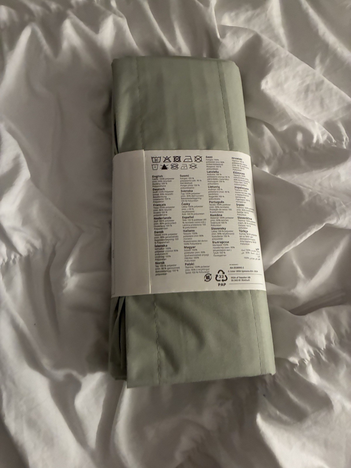 IKEA BENGTA Green Blackout Curtain Panel Polyester 83 x 98 in