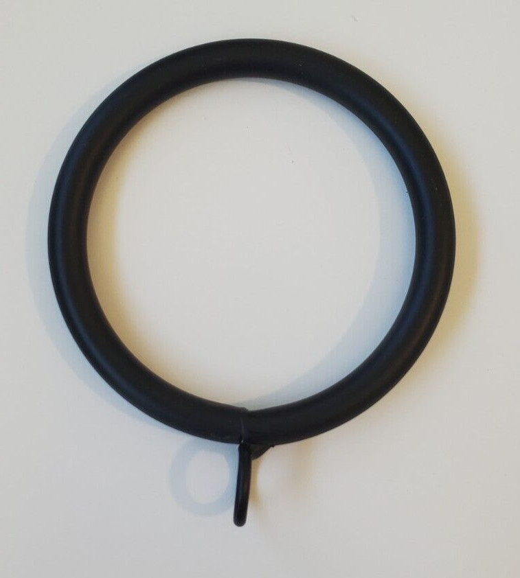 10 pieces Pack 2″ BLACK IRON drapery curtain drape ring with eyelet TWO INCHES