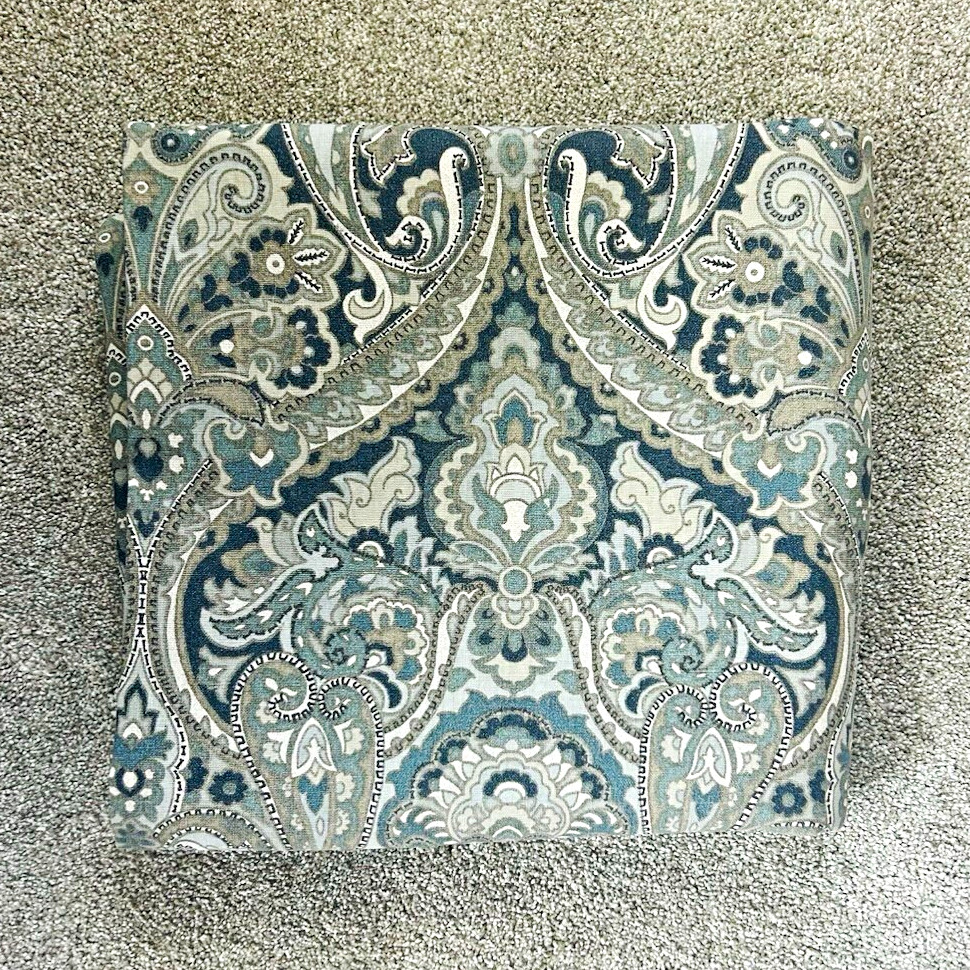 Pottery Barn Paisley MacKenna Curtain Panel 50” x 108” Linen Cotton Blue