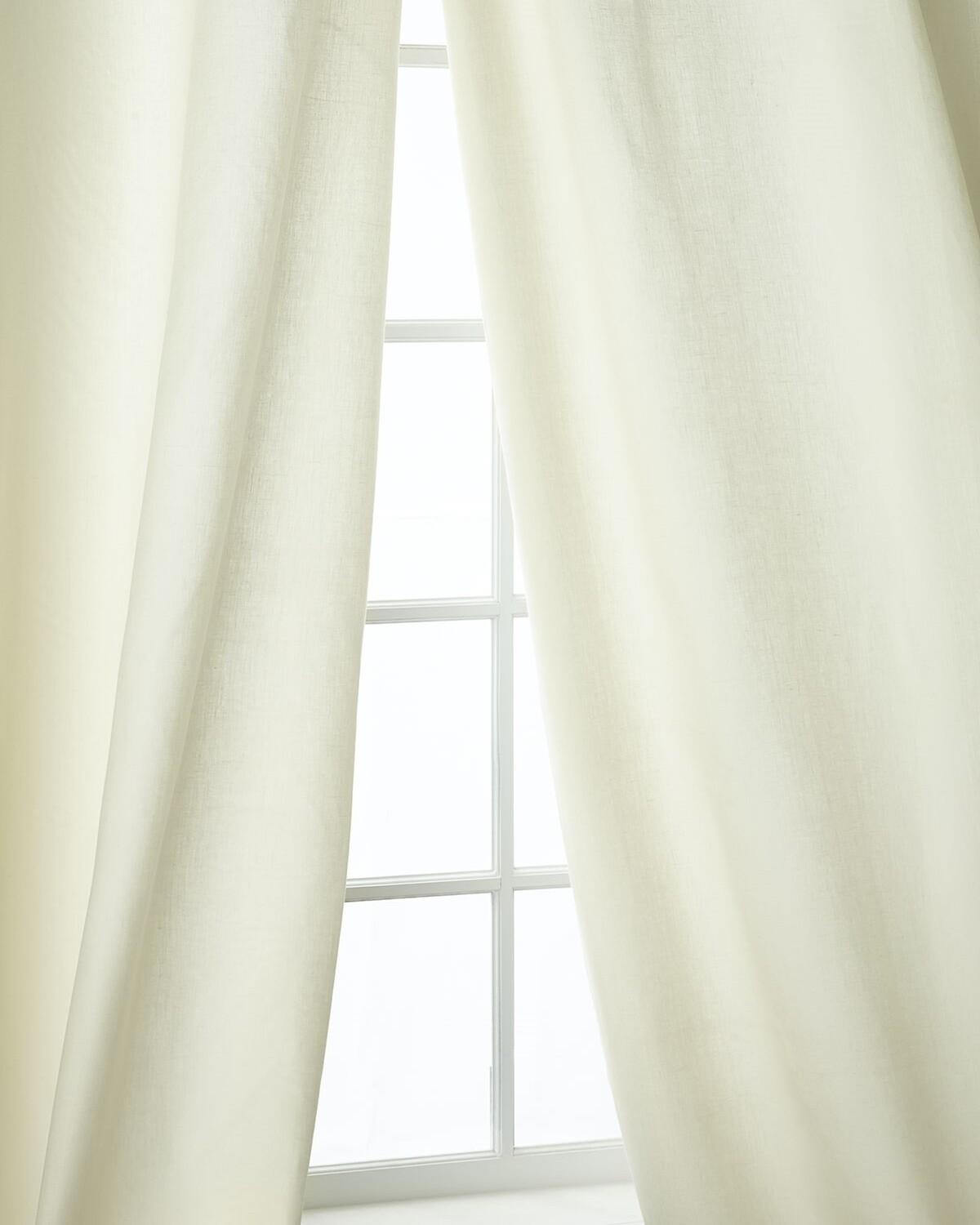 Skye 100% linen drapes with grommets (pair)