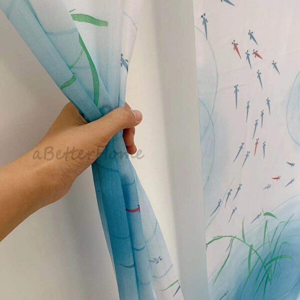 Small Fish Pattern Japanese Noren Doorway Curtain Door Divider Hanging Drapes