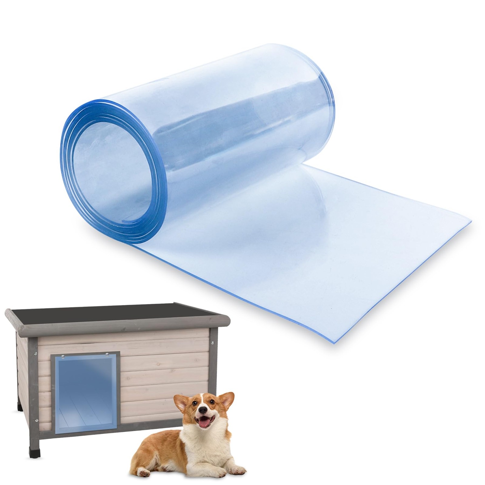 Plastic Door Strips 8×7.6in Vinyl Curtain 0.08 Thickness Smooth Commercial