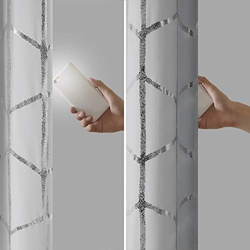 Blackout Window Curtain, Light Blocking 50″W x 84″L (Pack of 1) Grey/Silver