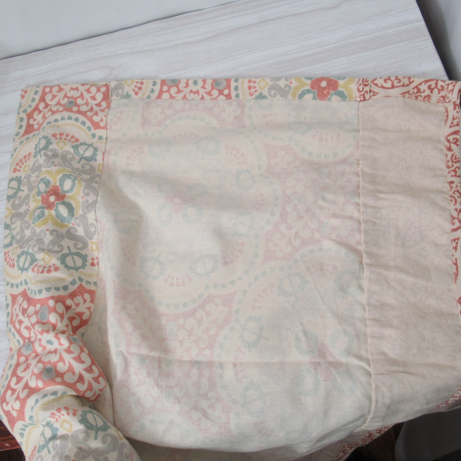 Waverly Home Classics 2 Valances Astrid Coral Red 52 X 20 Rod Pocket Layered