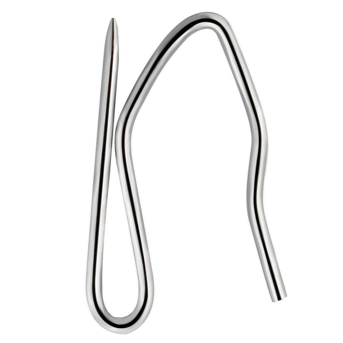 Nydotd 58 Pcs Rustproof Curtain Hooks 1.2 inches Stainless Steel Nickel-Plated