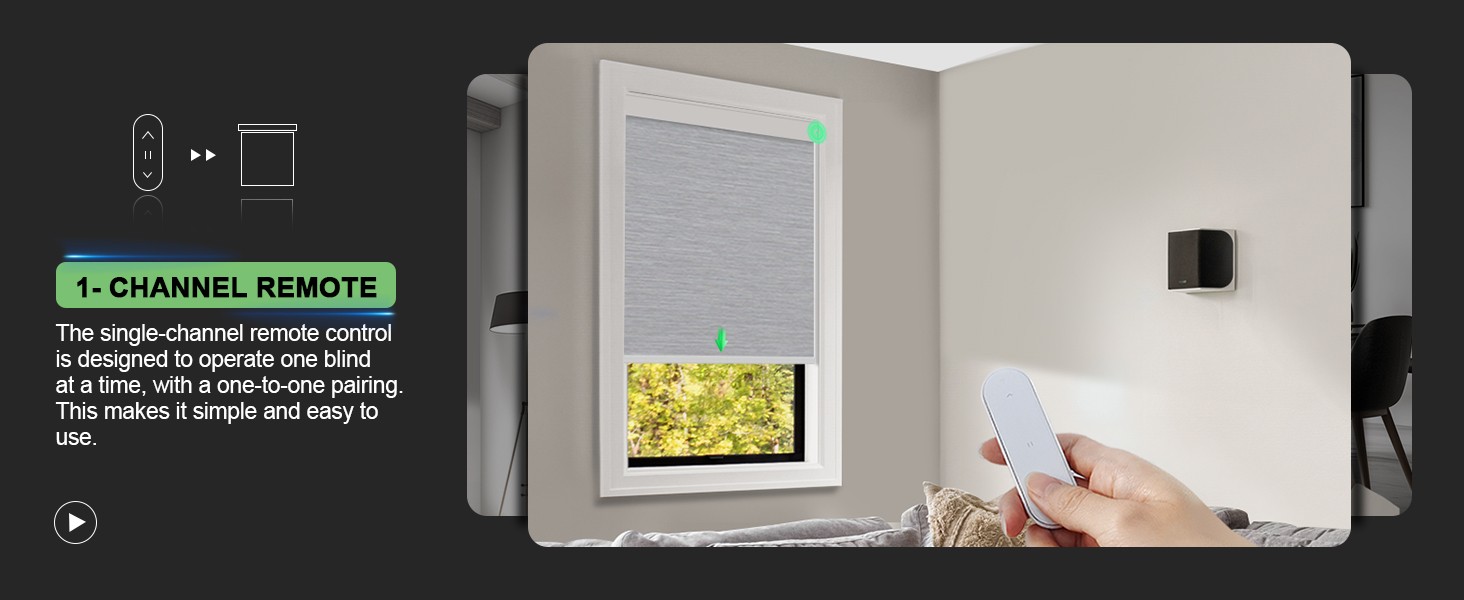 Smart Motorized Blinds with Remote Control, Blackout Roller Shades, Custom Smart
