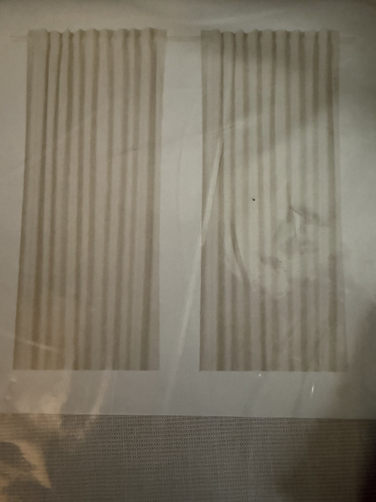 IKEA Window Treatment Curtains 57 X 98 Light Oatmeal In Color New In Package