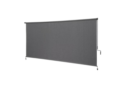 Cordless UV Blocking Exterior Roller Shade Pewter Fade Resistant Choose Size