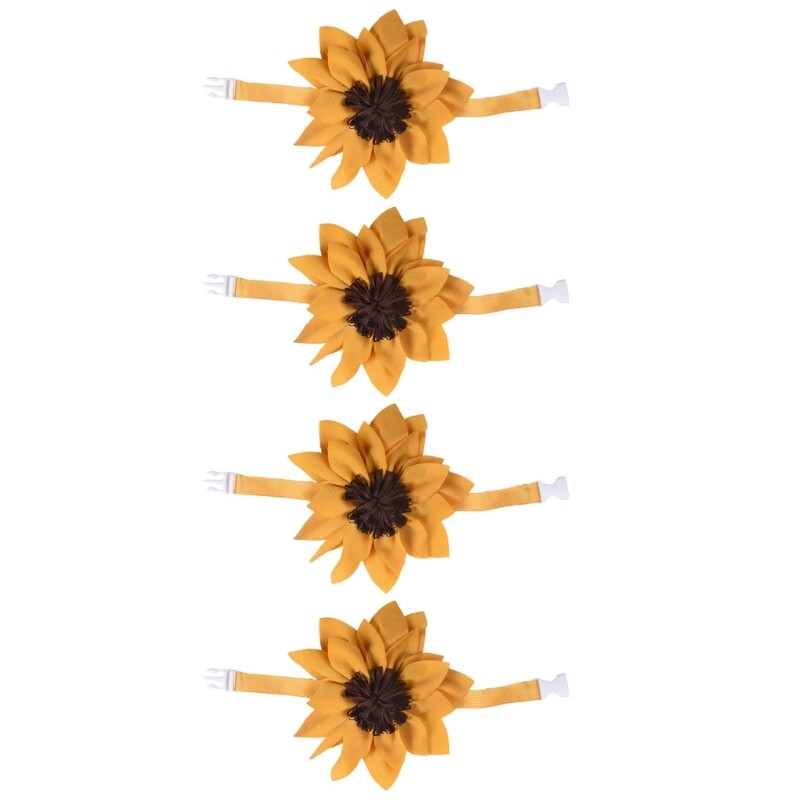 Pack of 4 Flower Design Curtain Holdbacks for Living Room Window Drape Tiebacks