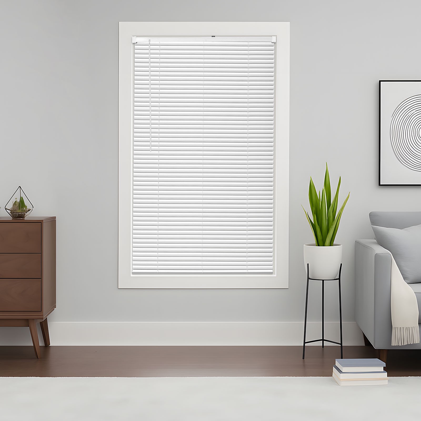 VEVOR Mini Blinds 34×48″ 1″ Slat Cordless Horizontal Light Filtering Mini Blind