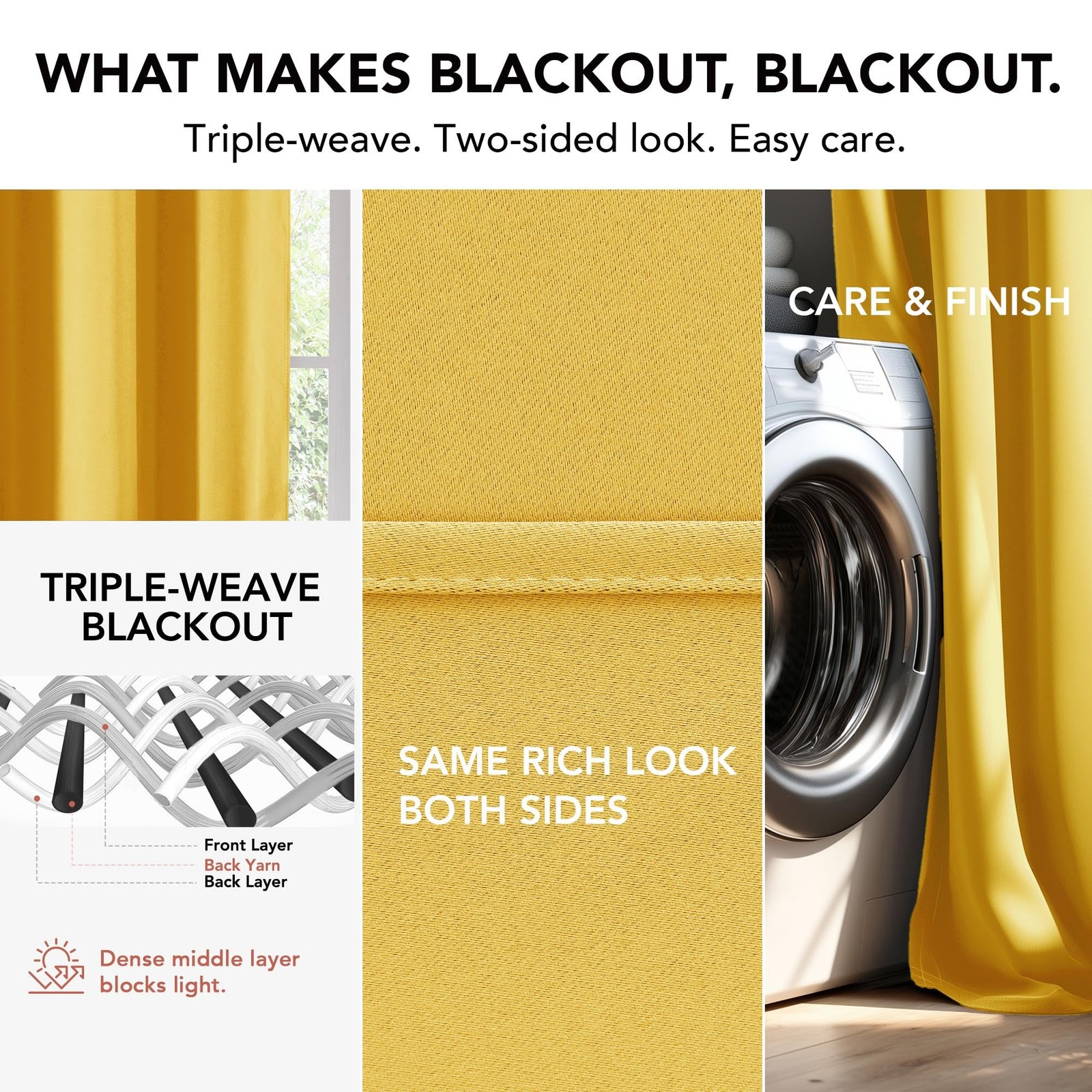 Blackout Curtains For Bedroom“set Of 2 42w X 72l Inch Thermal Insulated Noise