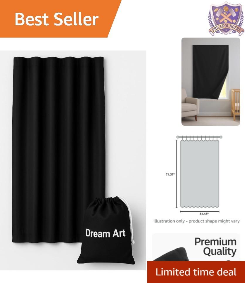 Blackout Curtain Polyester 52x72in Adjustable Portable Sleep Shade for Nursery