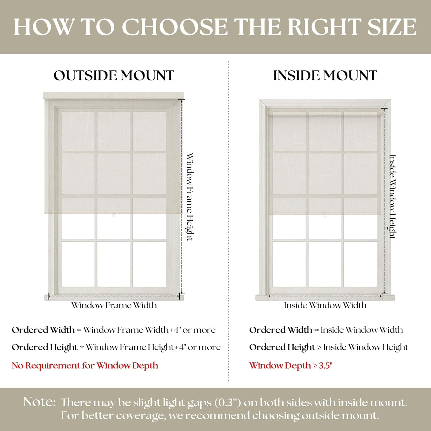 Extra Wide Cordless Linen Roller Shades 72″ W x 72″ H – Light Filtering Blinds