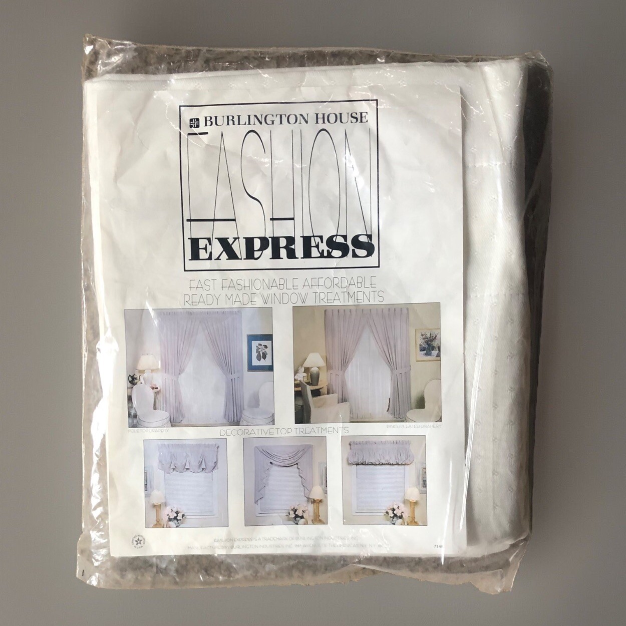 18×82 Pole Top Blouson Valance White Burlington House ~Brand New~ Still Sealed