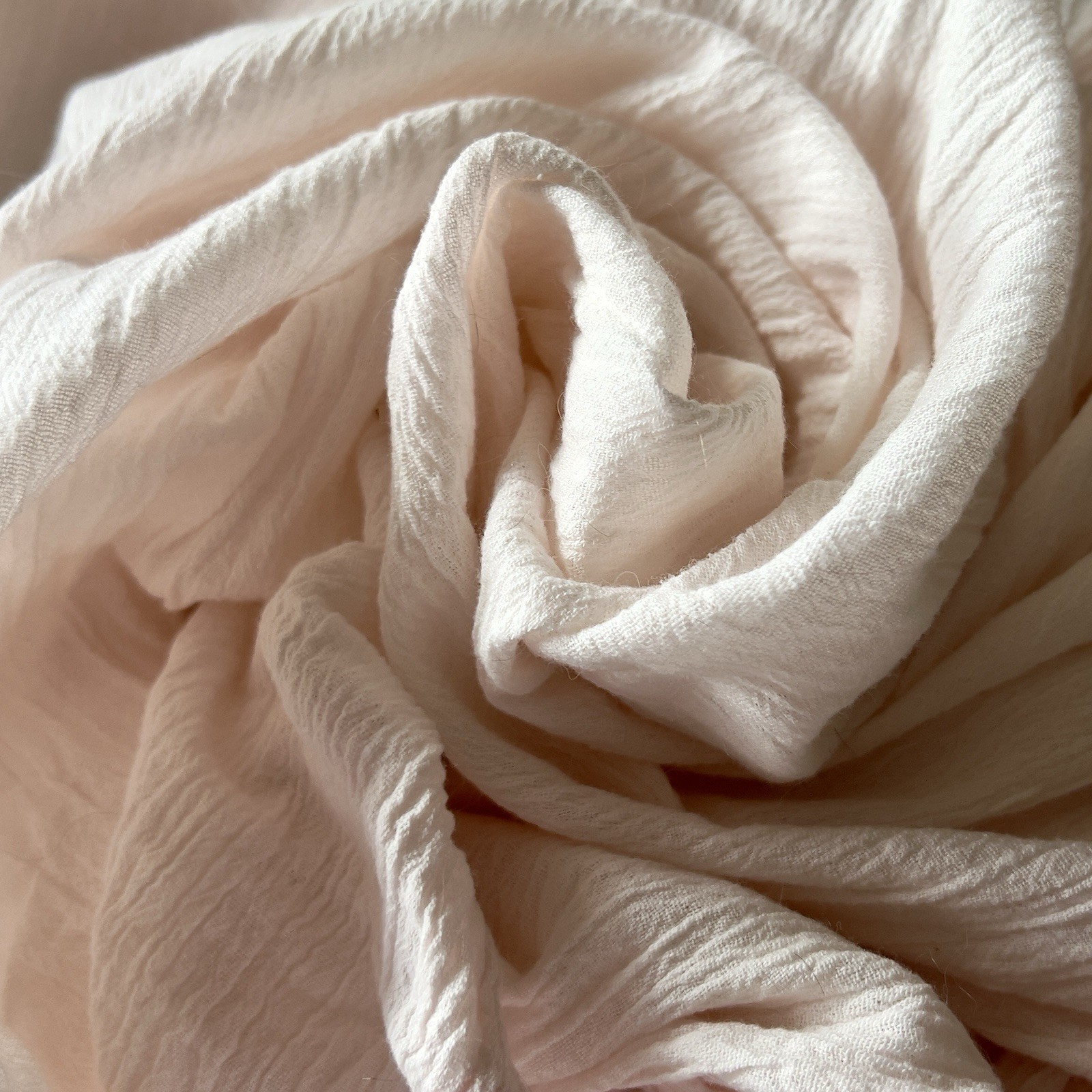 VTG SIMPLY SHABBY CHIC TRIPLE RUFFLE PINK COTTON GAUZE CURTAIN PANEL PAIR 50×82
