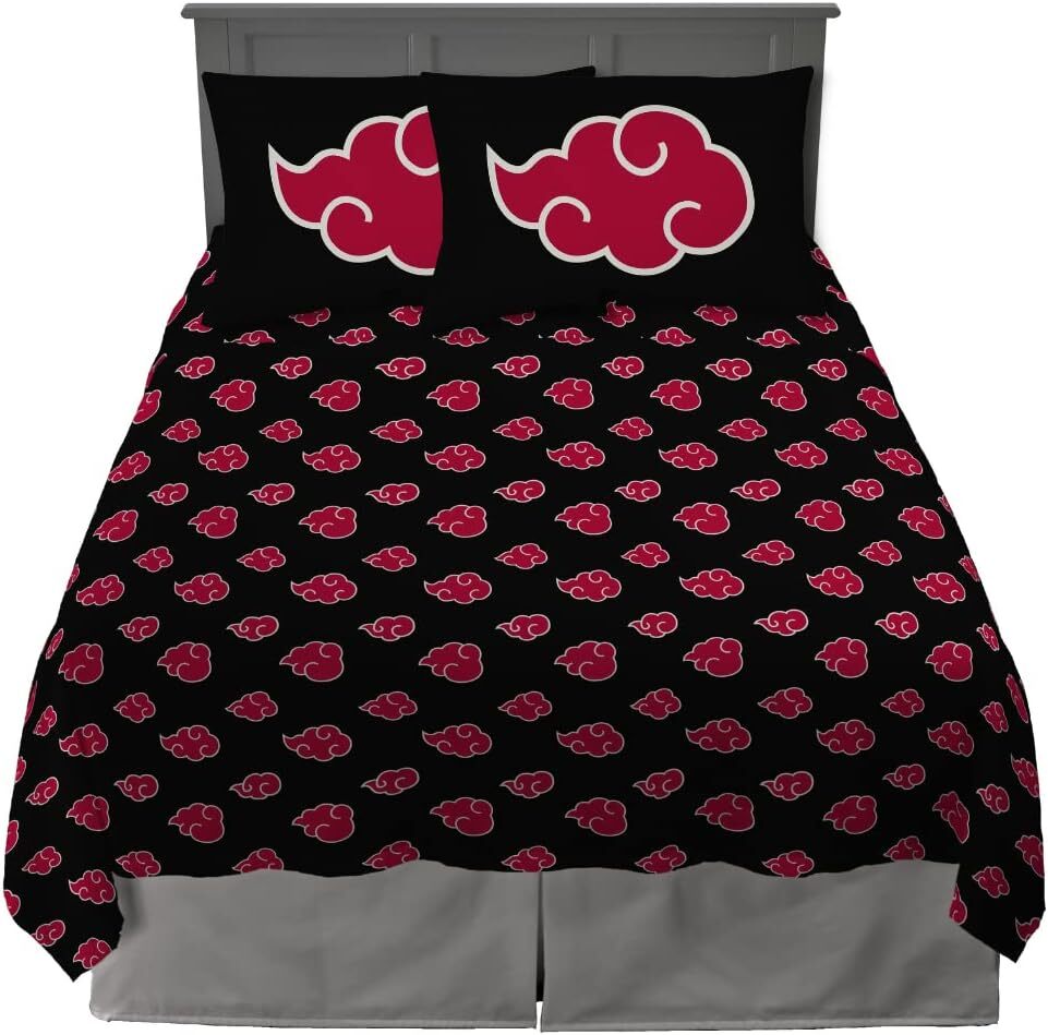 Franco Naruto Akatsuki Anime Bedding Super Soft Queen (U.S. Standard),