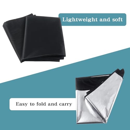 2 Packs Car Door Panel Cover with Squeegee Triangle, Waterproof Reusable Black