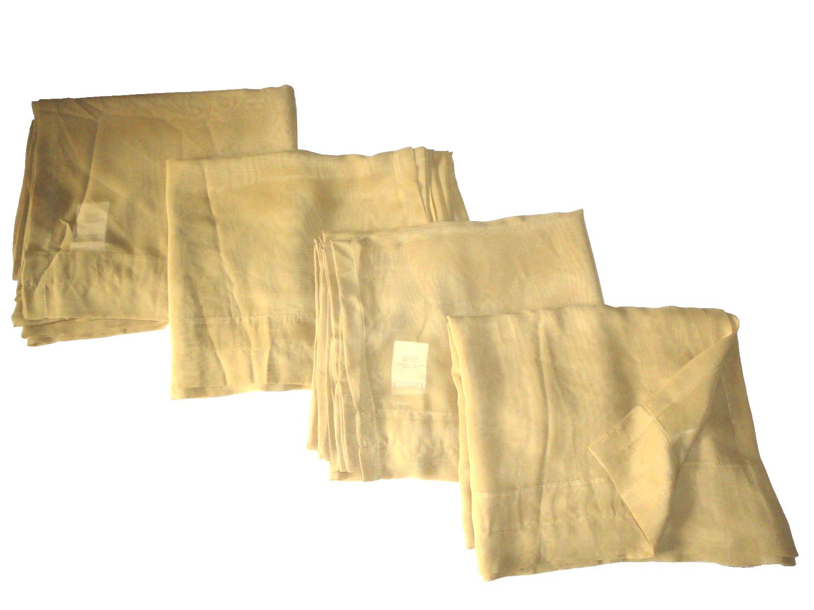 AMERICAN LIVING GATLEY SEMI- SHEER GOLD (4) WINDOW PANELS 51 X 84